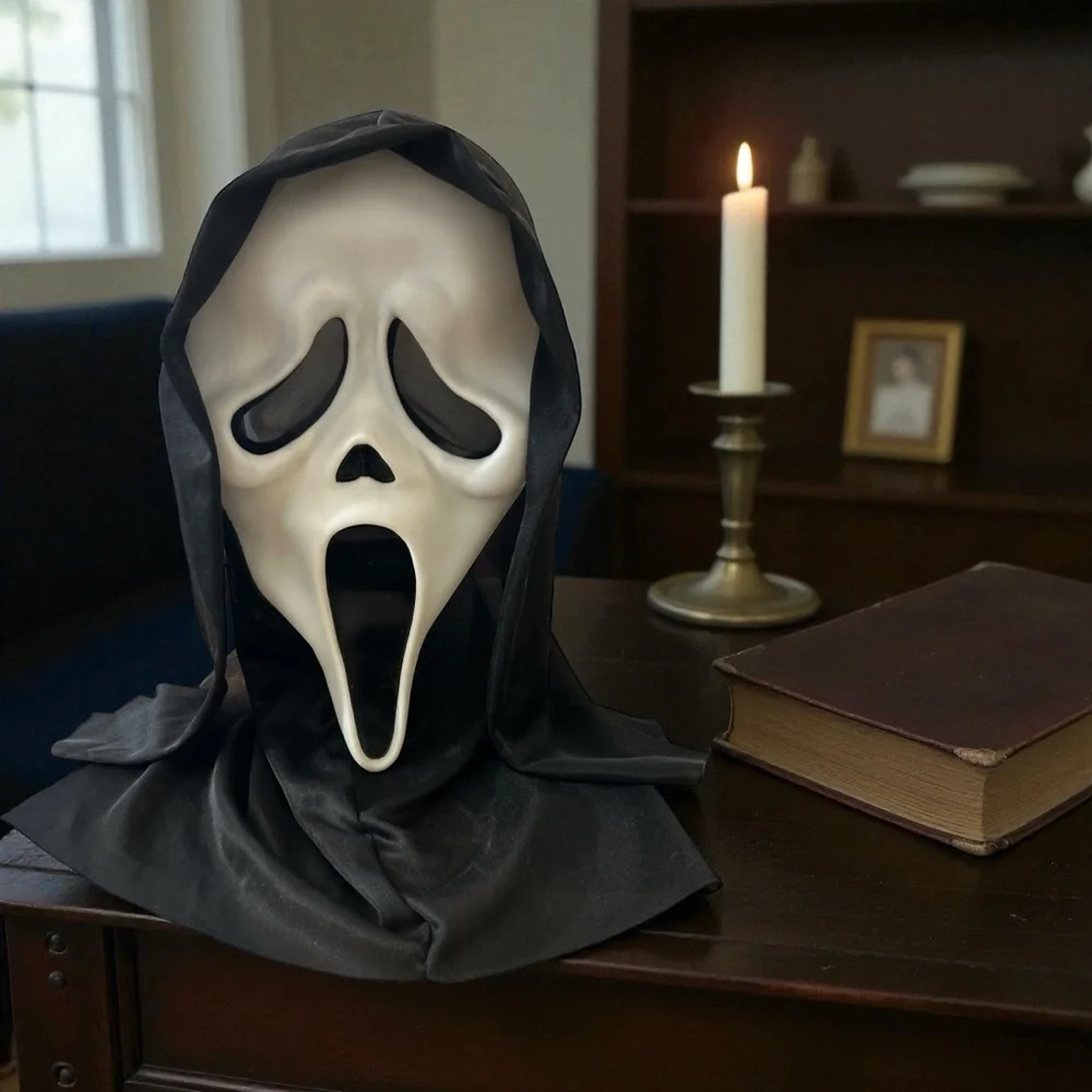 Fun World Easter Unlimited Ghost Face SCREAM Glow Mask Halloween #9206